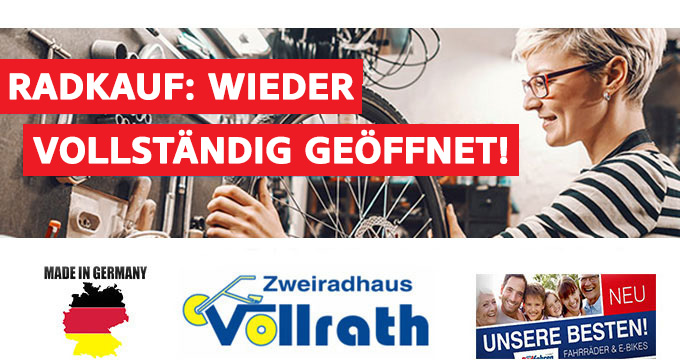 Ab sofort! Fahrradverkauf wieder vollständig geöffnet!